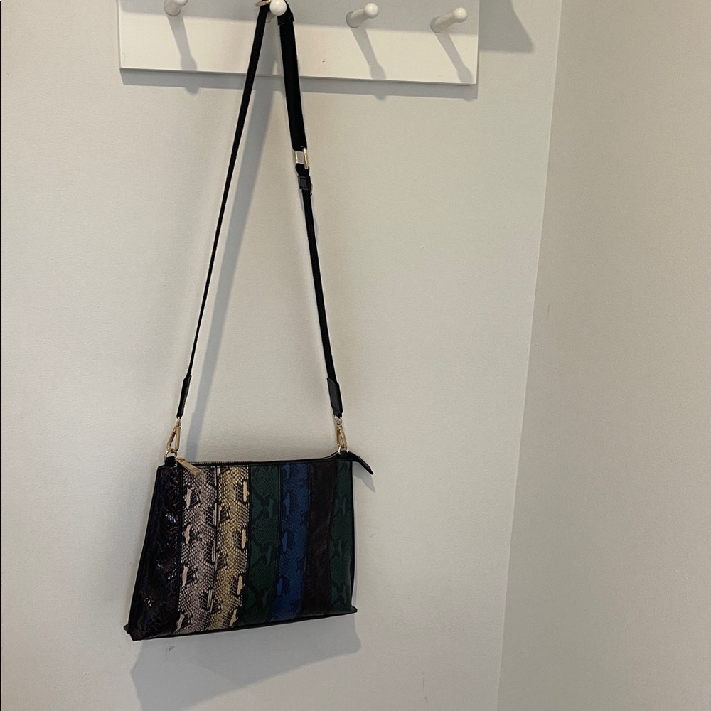 Aldo Black and Gold Accent Bag